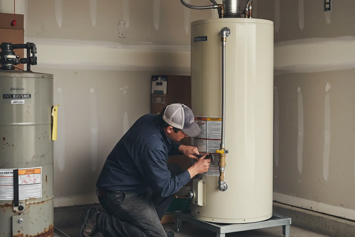 Water heater and shutoff valve replacement in Whittier